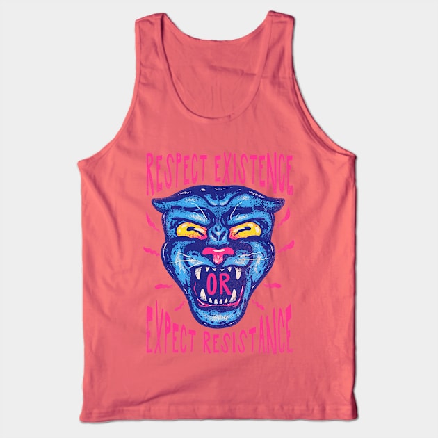 Respect Existence or Expect Resistance - Juneteenth Day Black Panther Party Slogan Quote Saying Tank Top by anycolordesigns